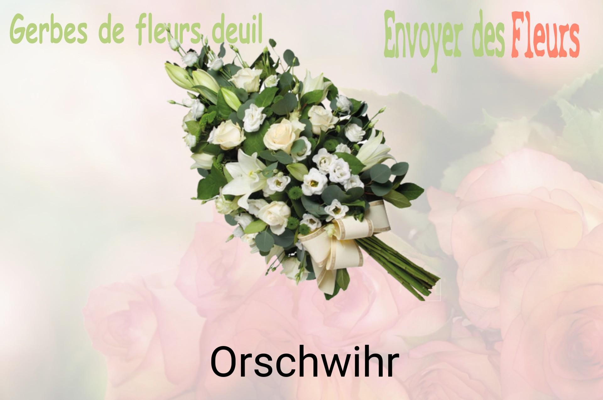 Gerbe de fleurs de deuil livrée à Orschwihr